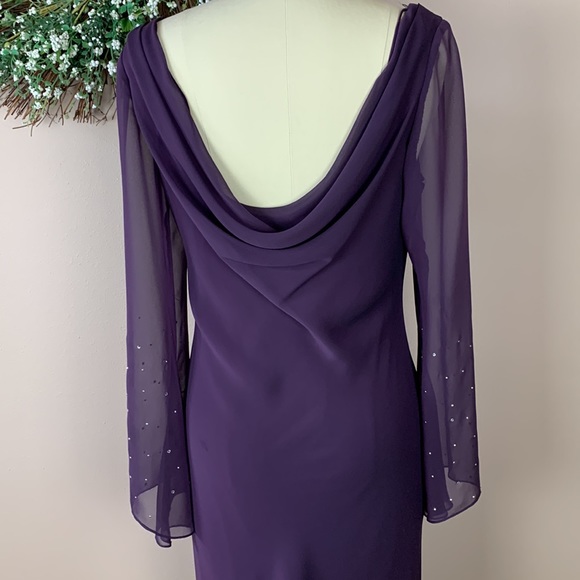 Vintage Patra Purple Plum Evening Gown Size 12 - Picture 5 of 7